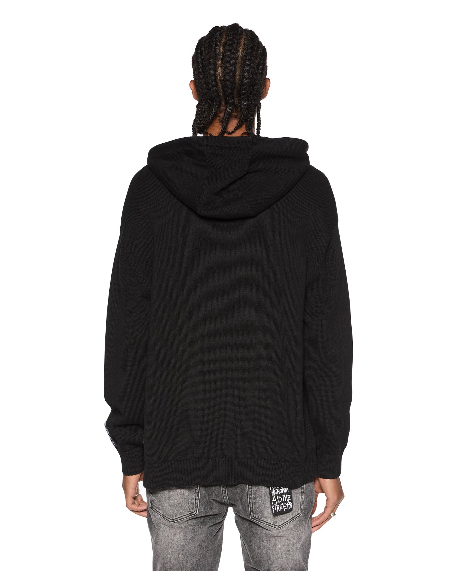 1999 KNIT HOODIE BLACK - Image 4