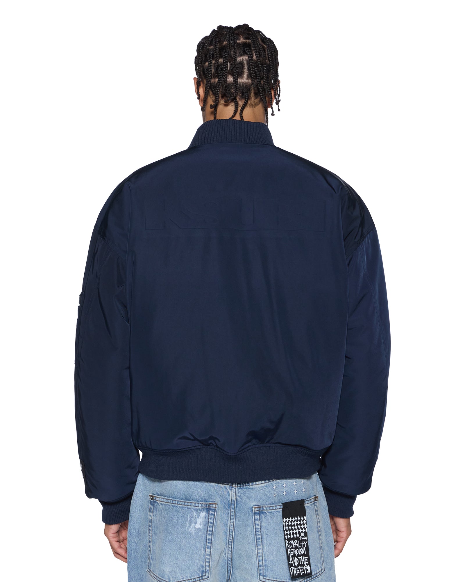 INTRUDER BOMBER JACKET NAVY - Image 7