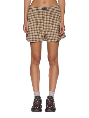 BOXER SHORTS TAN PLAID