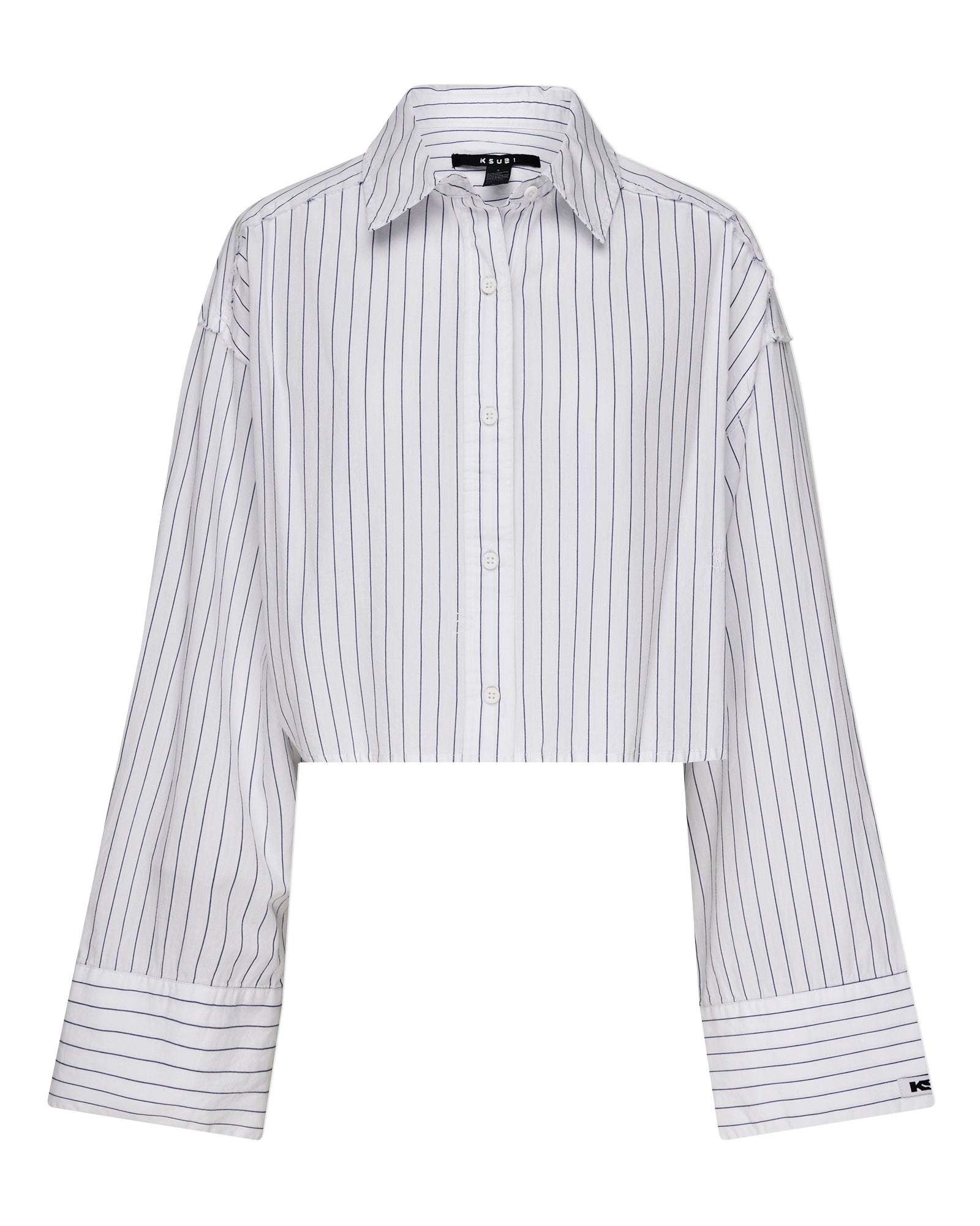 CROPPED ASTRA LS SHIRT BLUE STRIPE - Image 4