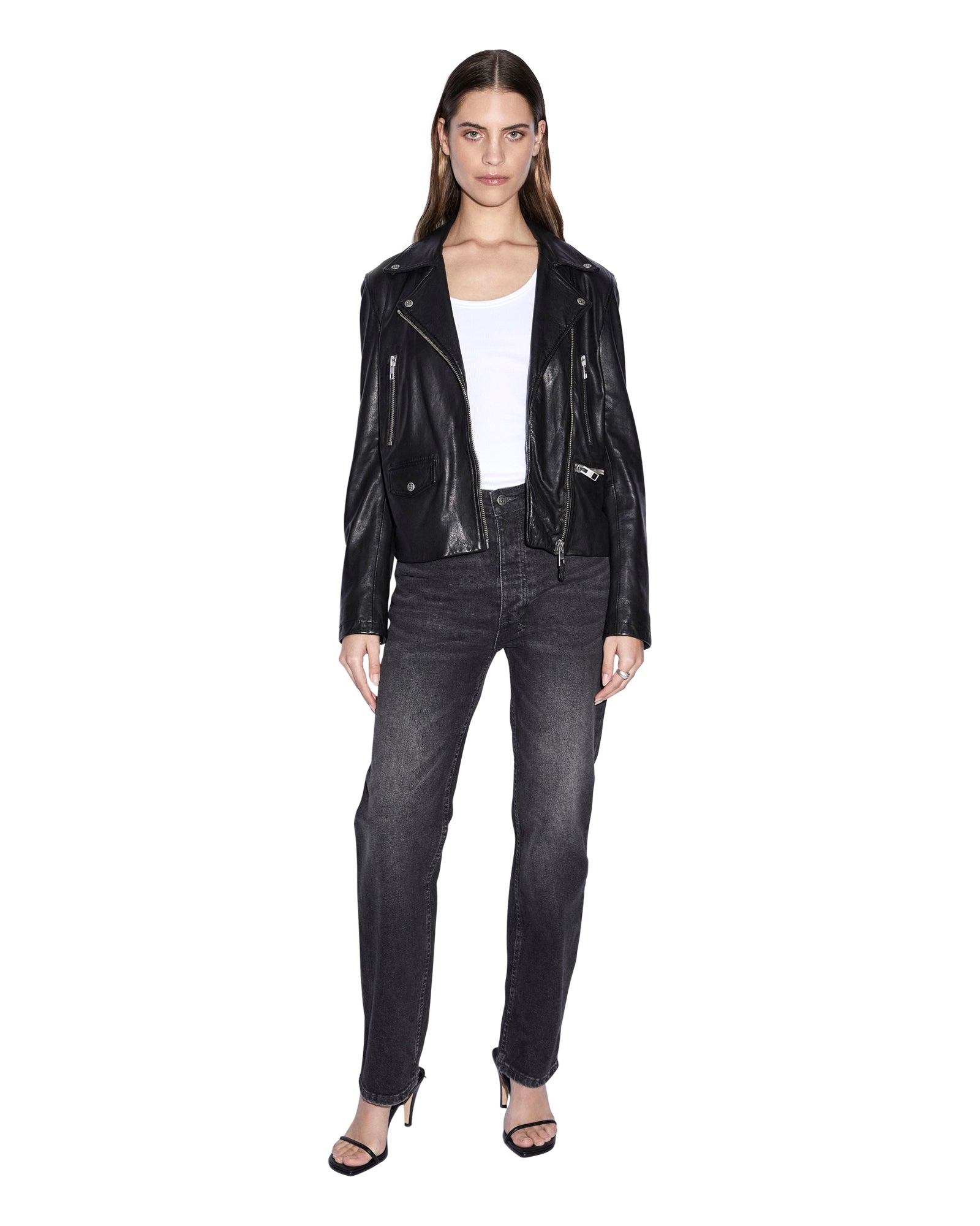 AMPLIFY LEATHER JACKET BLACK - Image 3