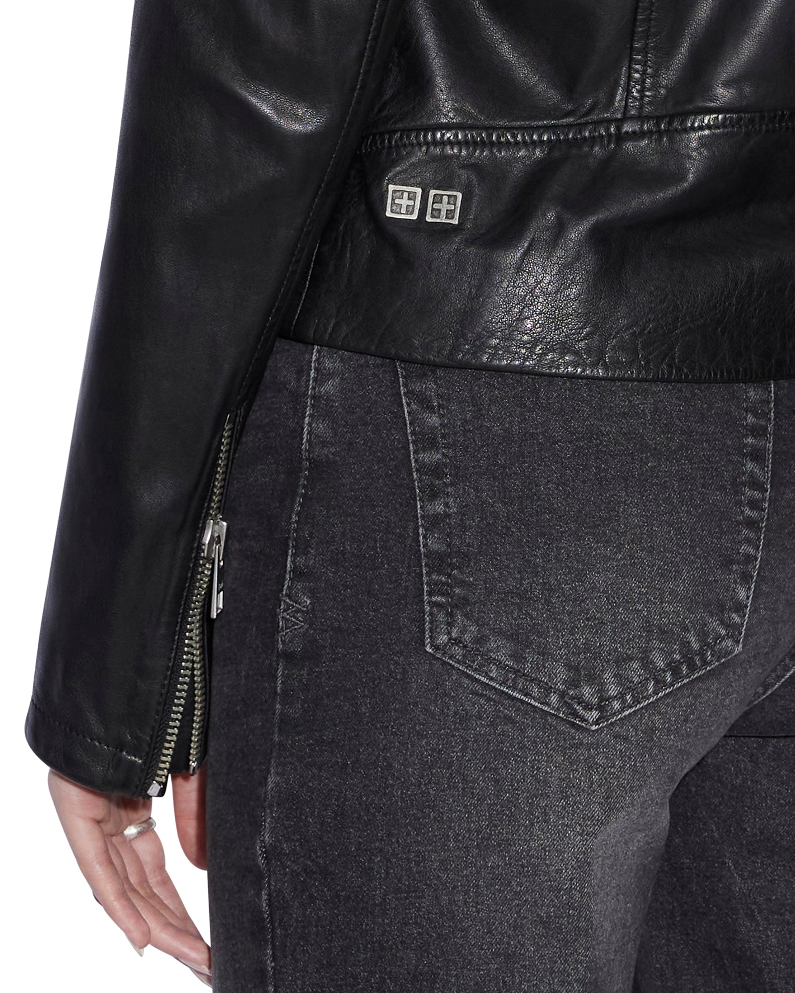 AMPLIFY LEATHER JACKET BLACK - Image 5