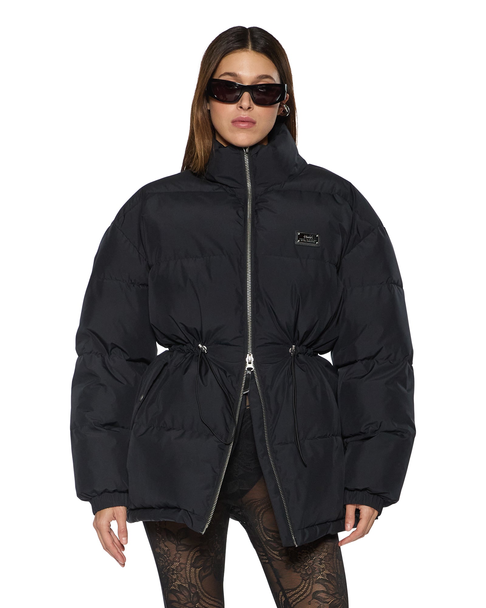 CINCHED PUFFER BLACK - Image 3