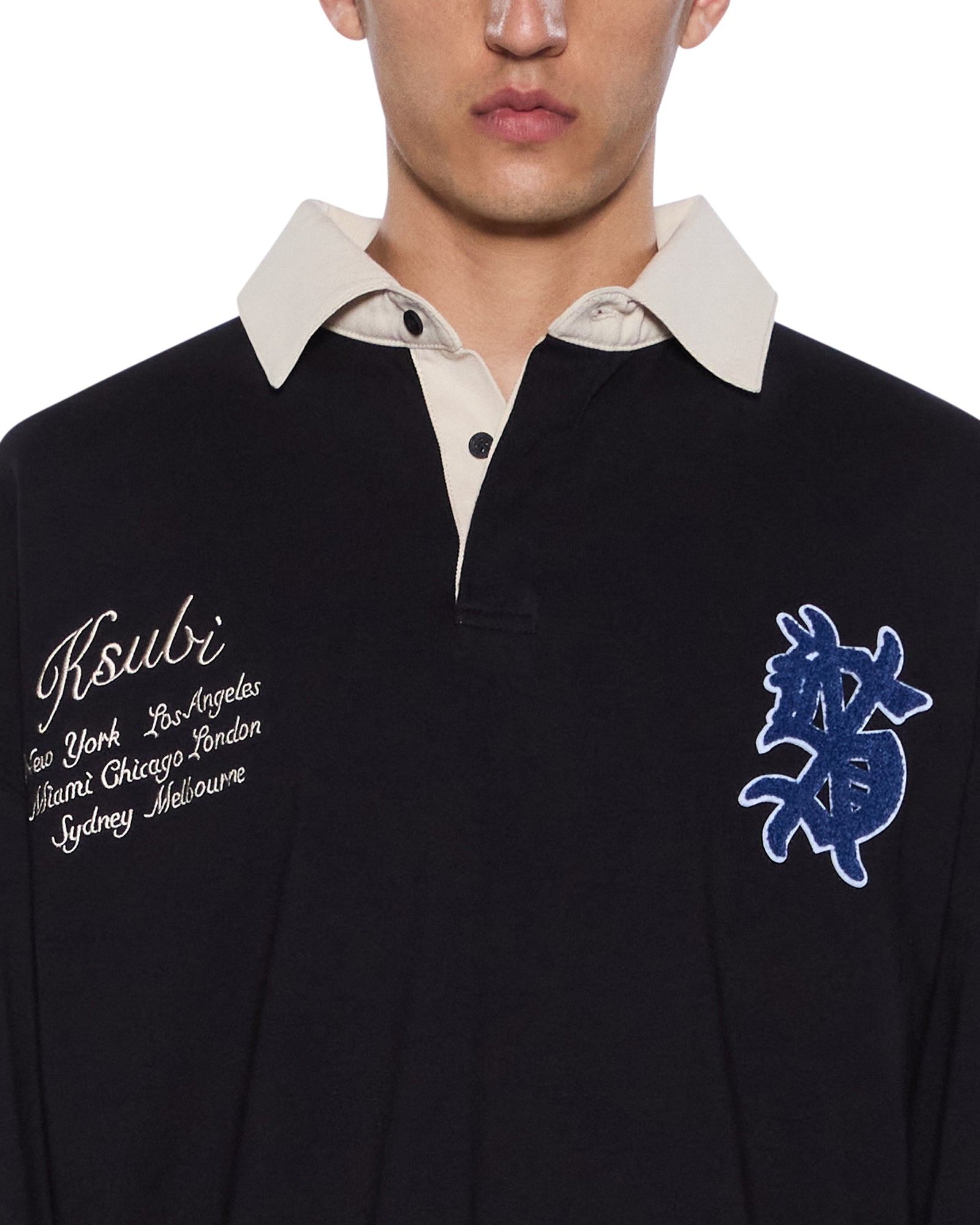 RUGGED RUGBY LS JERSEY BLACK FADE - Image 4