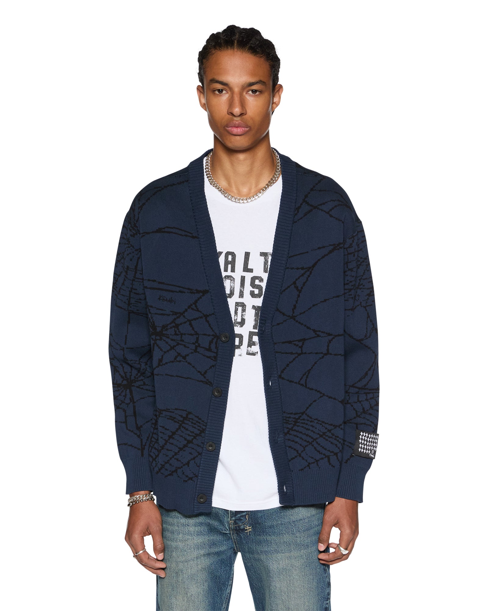 LIES KNIT CARDIGAN GASOLINE - Image 4