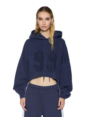 OH G HOODIE CROPPED INK BLUE