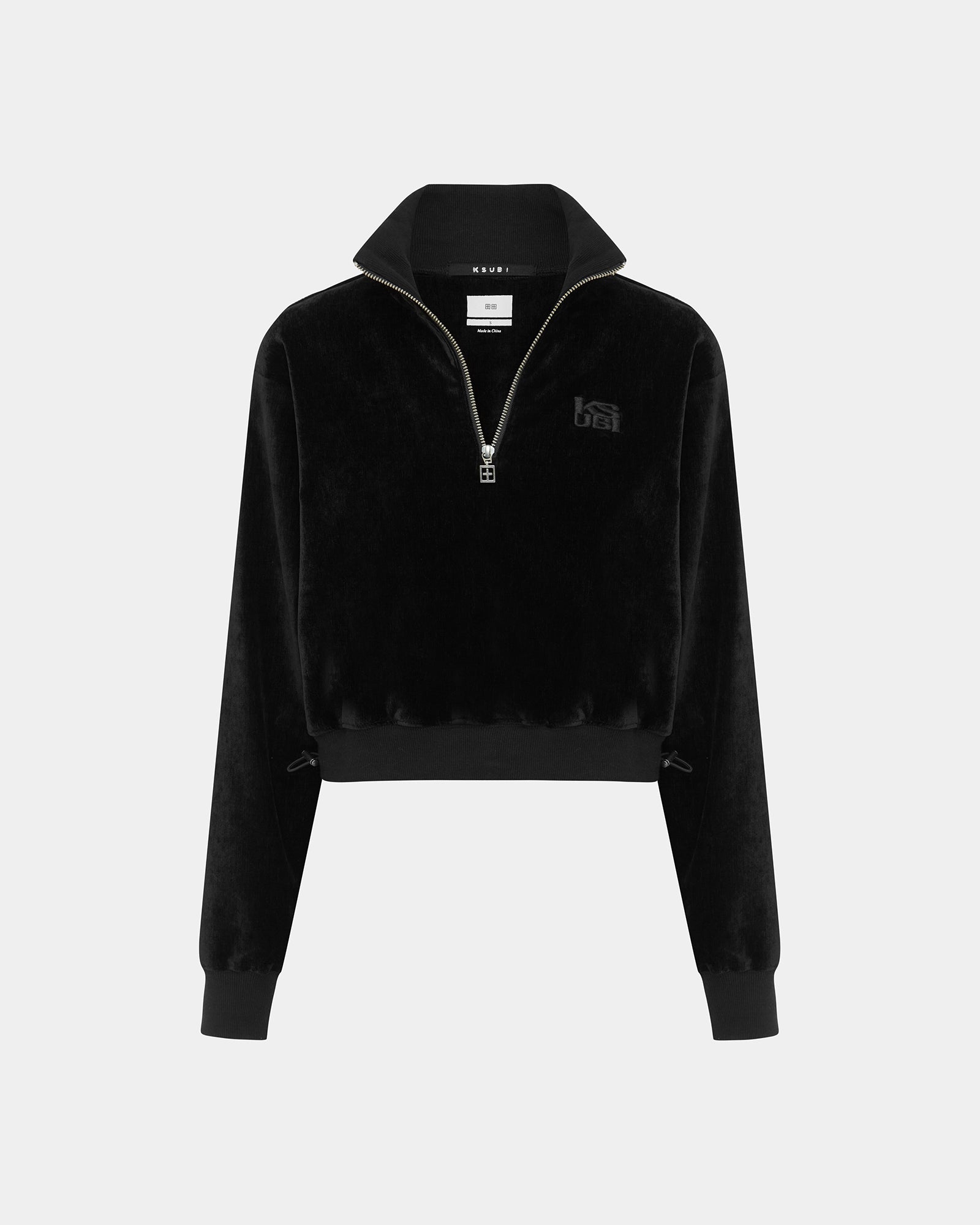 RICHIE HALF ZIP CROP BLACK - Image 5