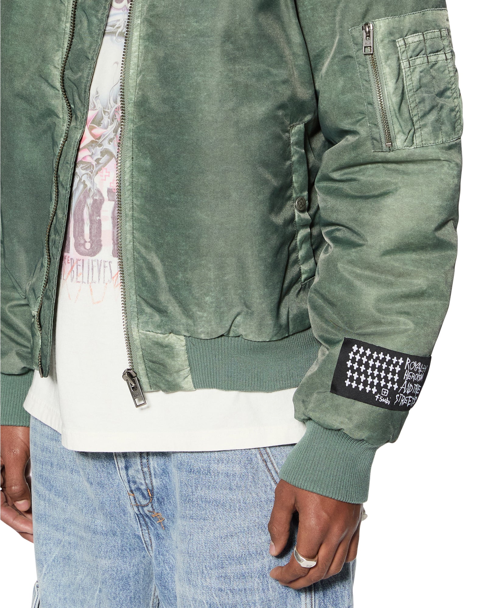 ROYALTY BOMBER KHAKI OVERDYE - Image 3