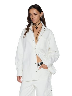 OVERSIZED LS SHIRT ECRU