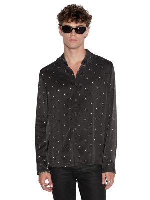 POLKA PLUS LS SHIRT BLACK
