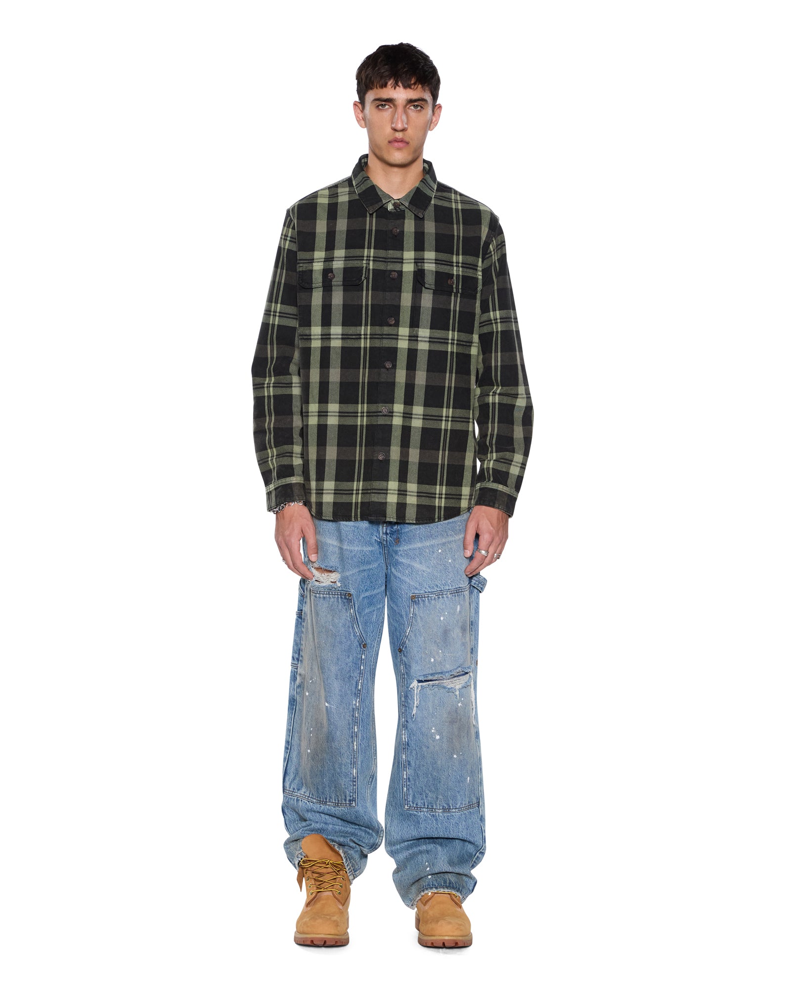 ROSEBOWL LS SHIRT 1999 KHAKI CHECK - Image 2