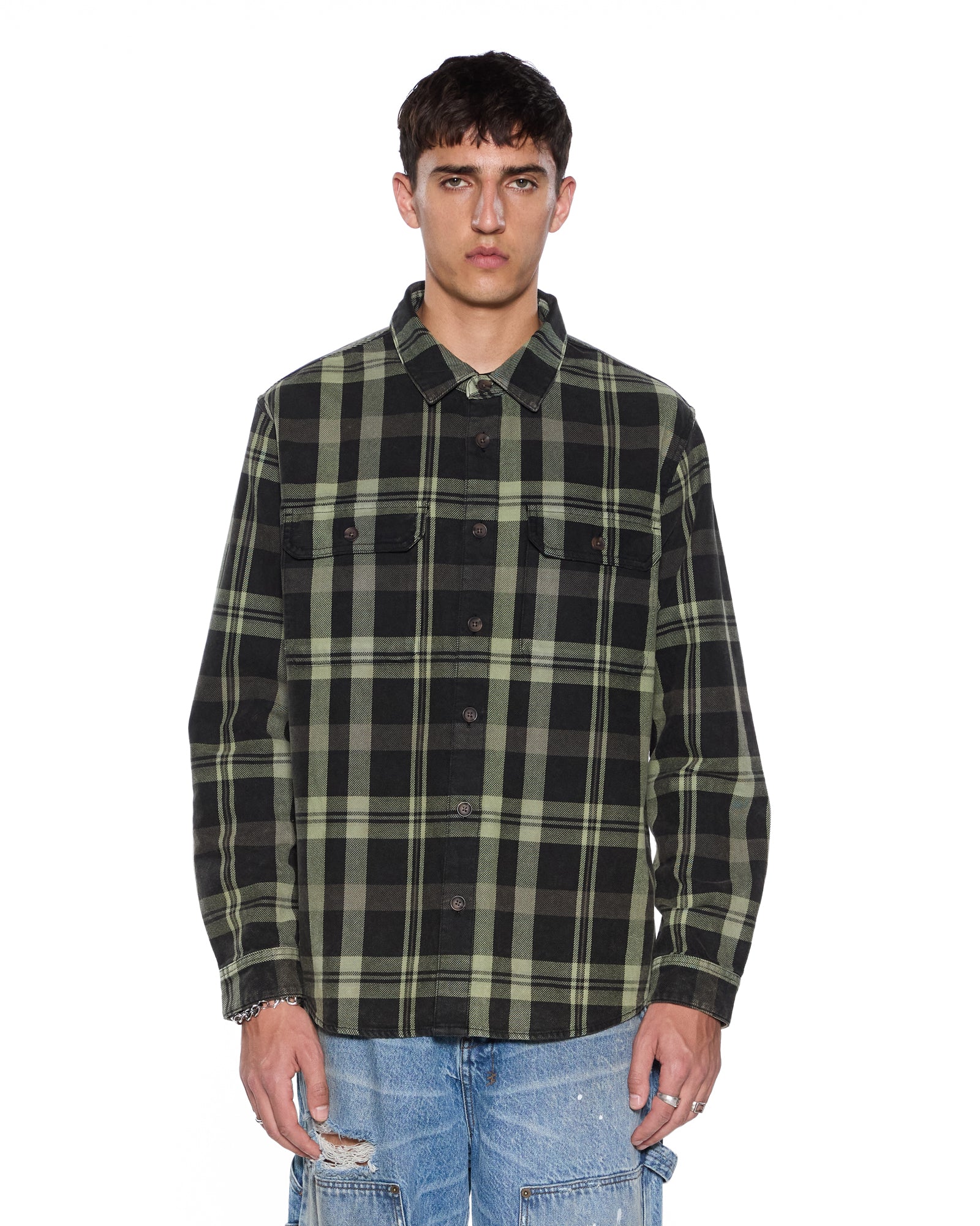 ROSEBOWL LS SHIRT 1999 KHAKI CHECK - Image 3