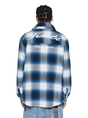 ROSEBOWL LS SHIRT SALTED BLUE