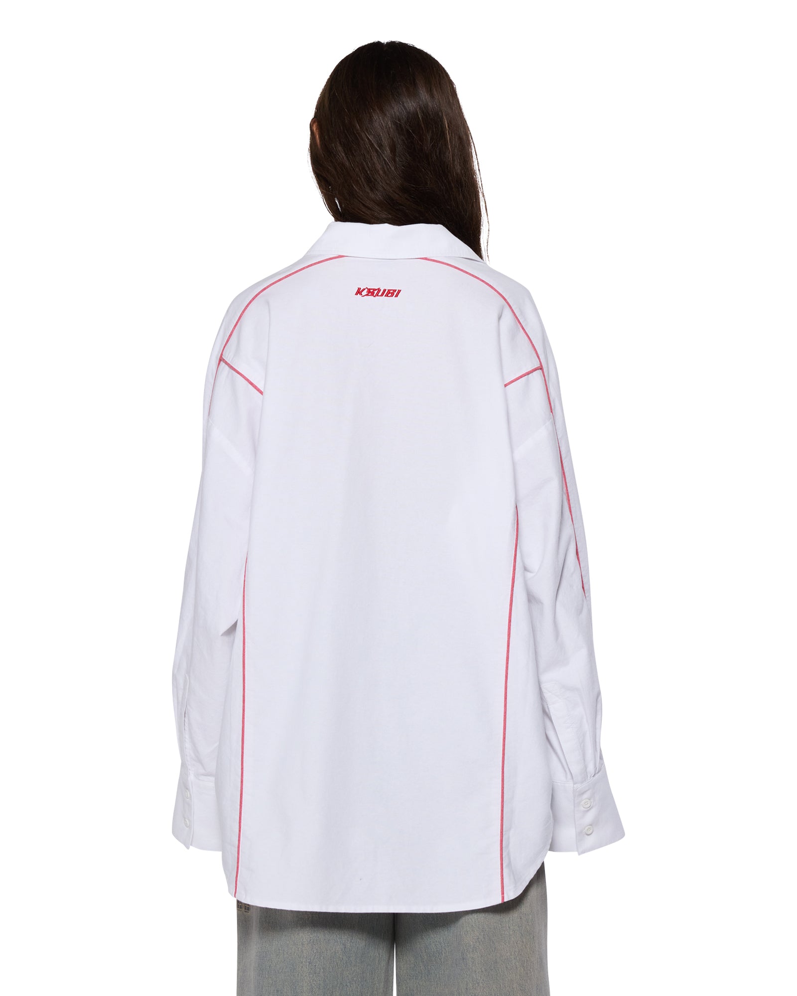 STINGER ASTRA LS SHIRT WHITE/RED - Image 2