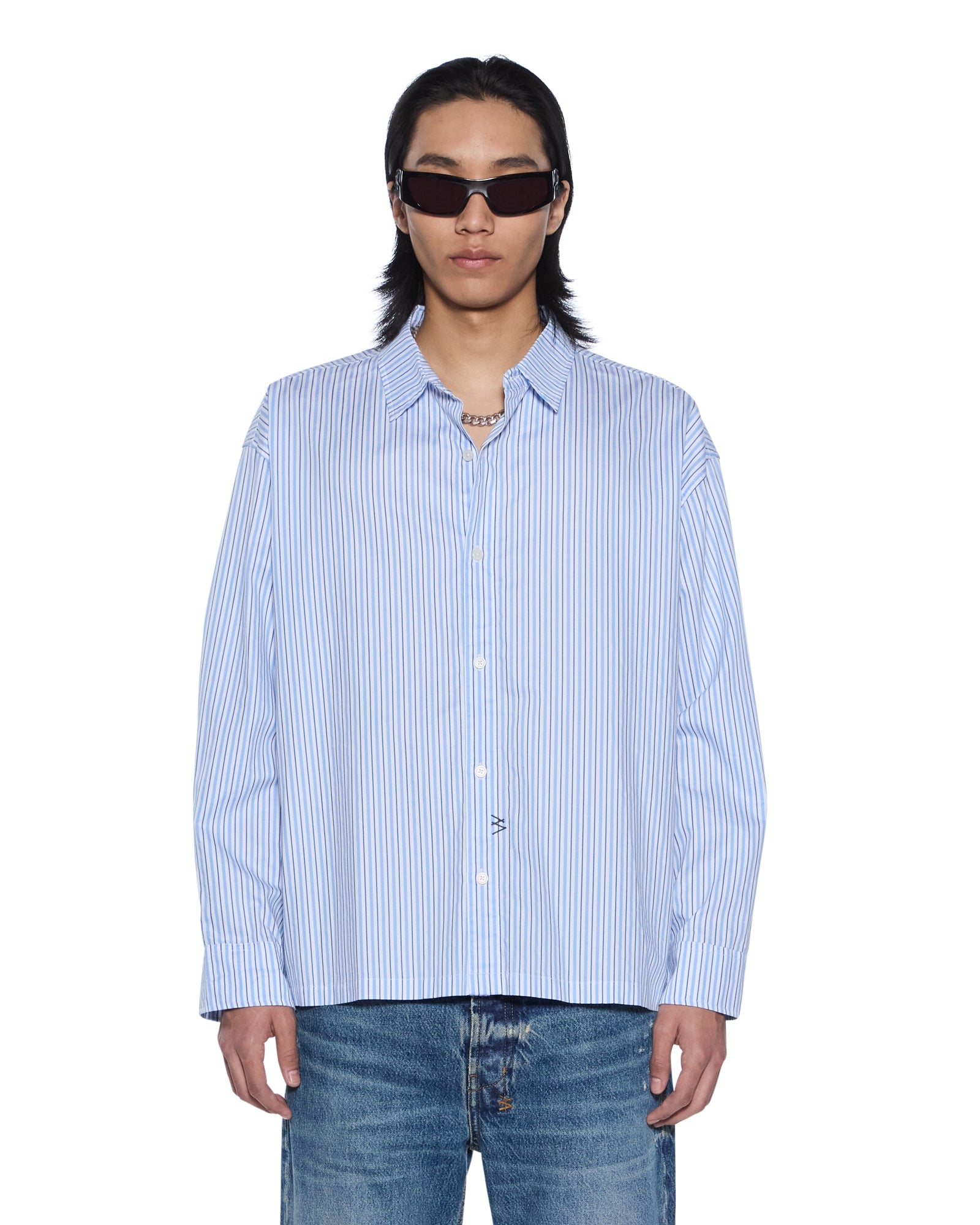 LANLEY LS SHIRT OCEAN STRIPE - Image 2