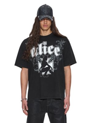 KSUBI X ALICE HOLLYWOOD GRAPHIC TEE BLACK
