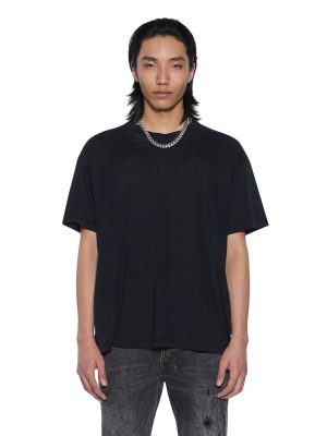 SID LINEN SS TEE JET BLACK