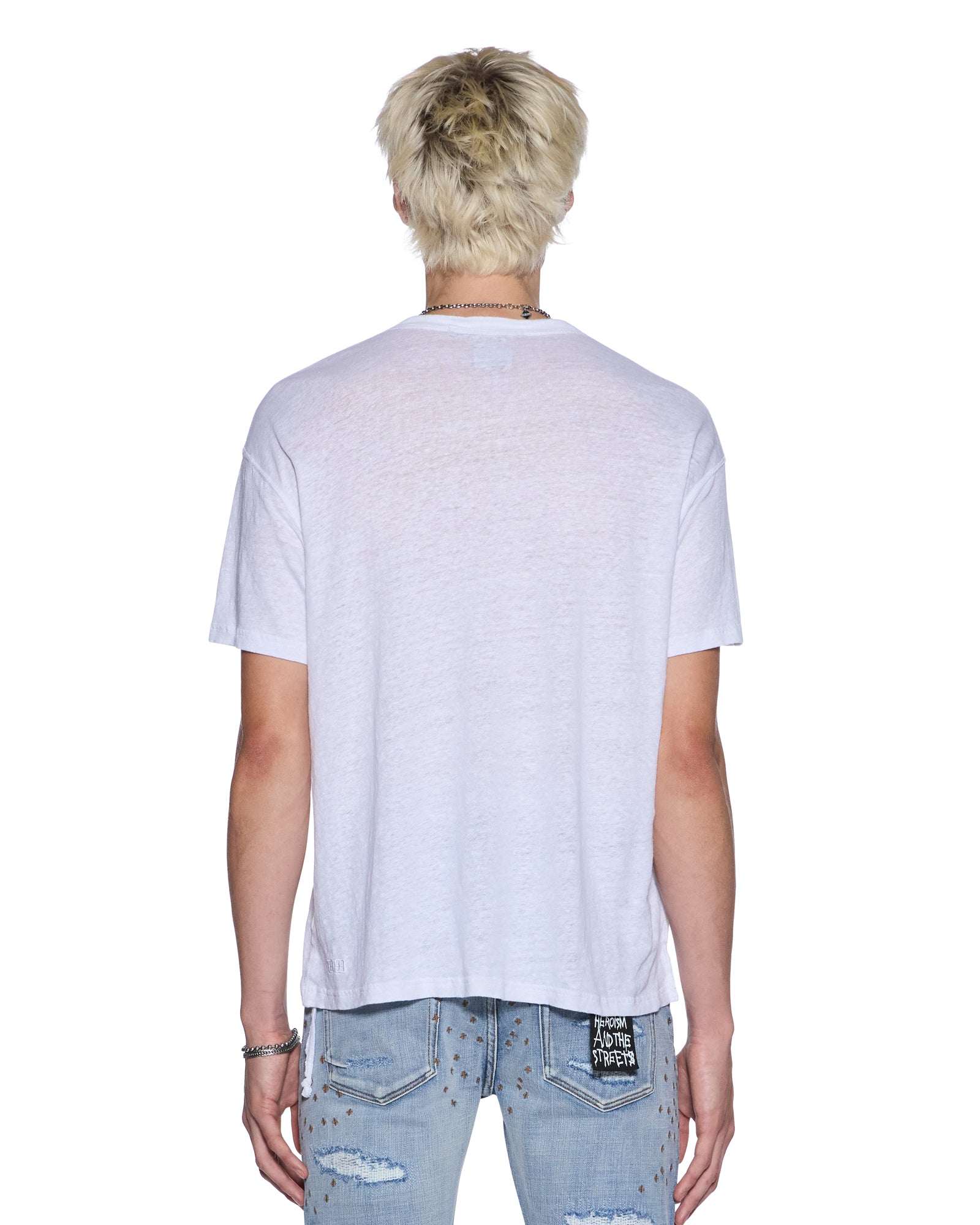 SID LINEN SS TEE WHITE - Image 3