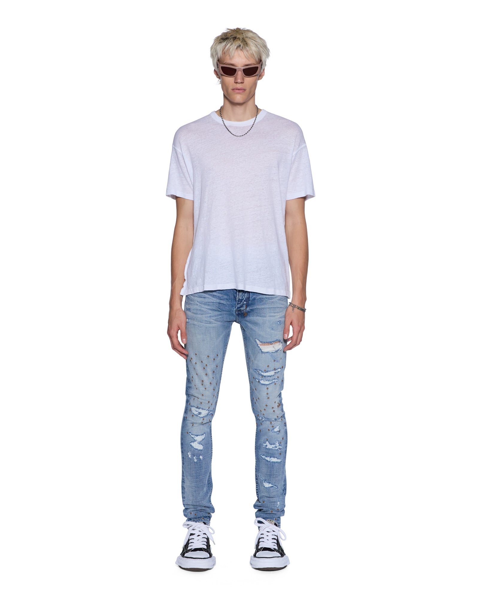 SID LINEN SS TEE WHITE - Image 2