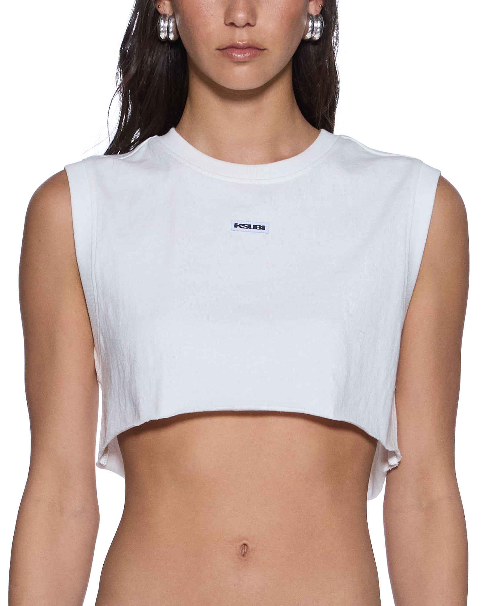LABELS CROP TANK WHITE - Image 3