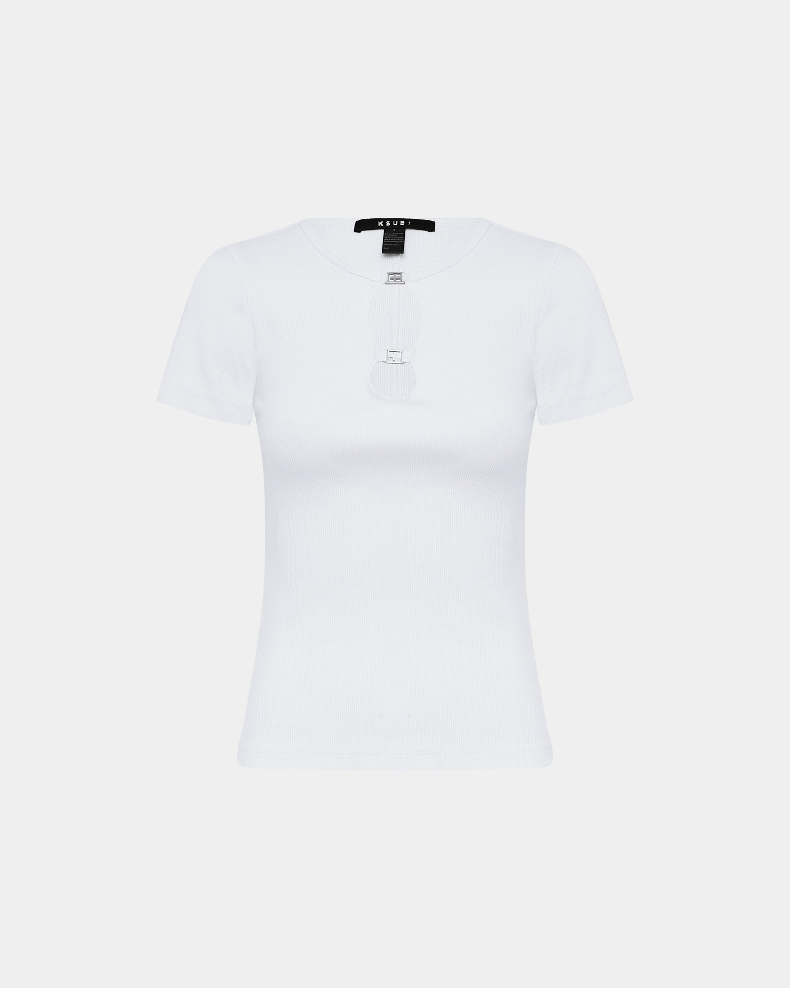 2 CHARM SS TEE WHITE - Image 5