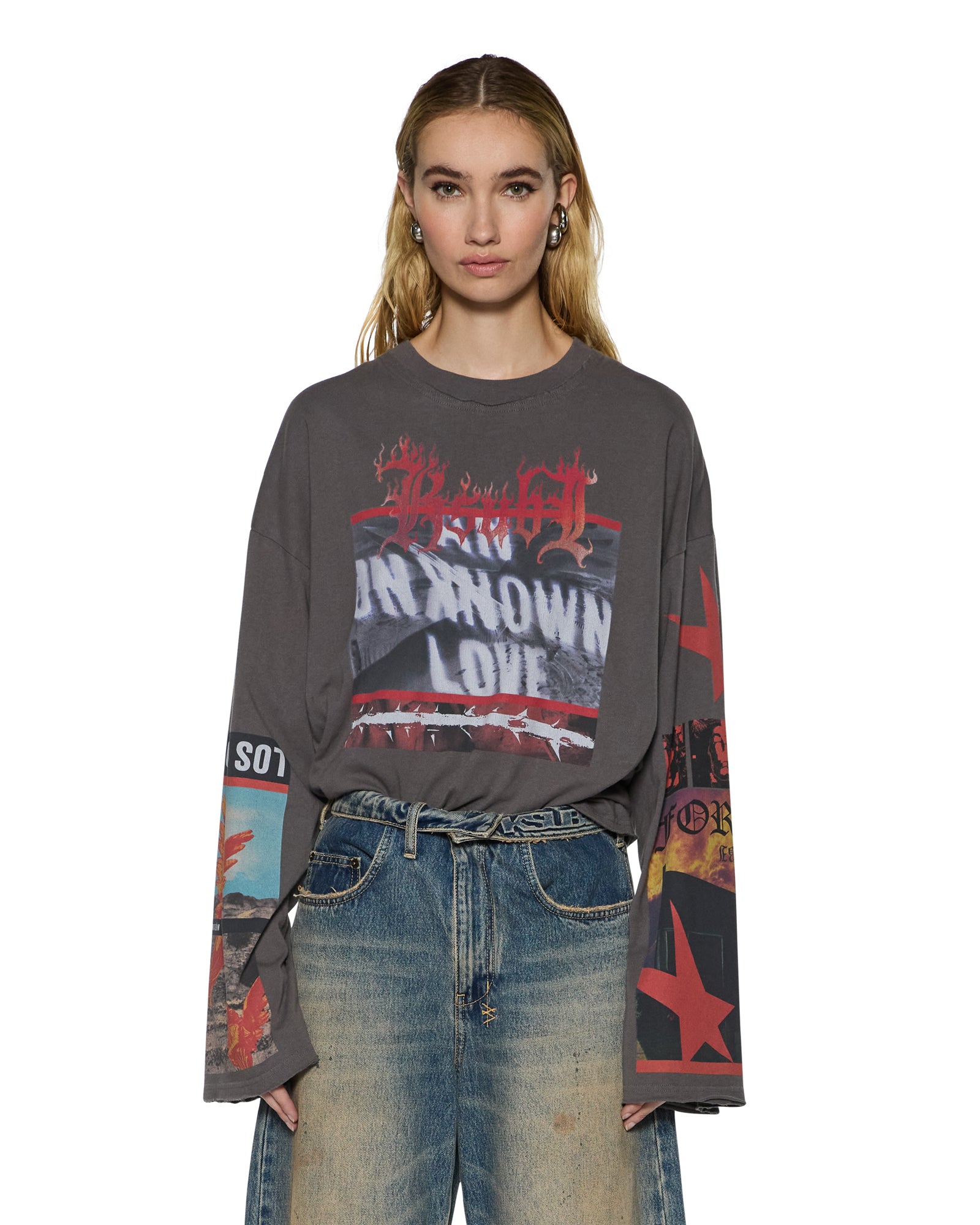 ALTAR LS BOYFRIEND TEE CHARCOAL - Image 3