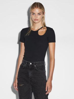 ARISE CUT OUT SS TEE BLACK