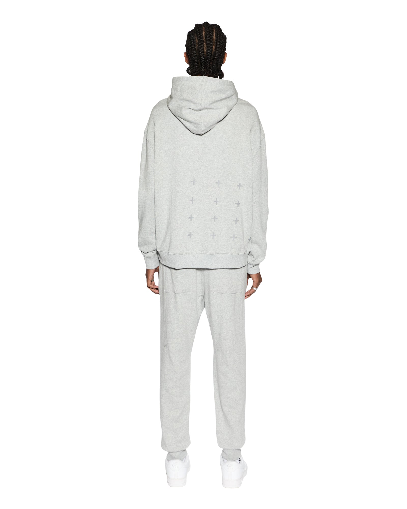 4 X 4 BIGGIE HOODIE GREY MARLE - Image 6