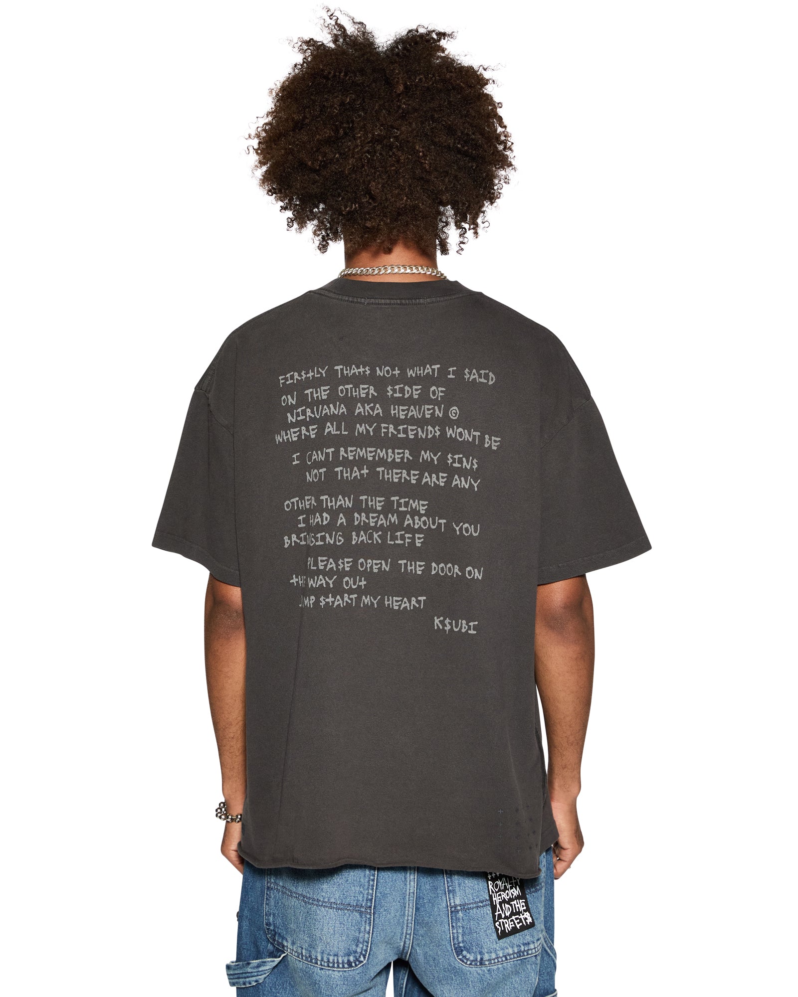 HIT LIST EKCESS SS TEE FADED BLACK - Image 2