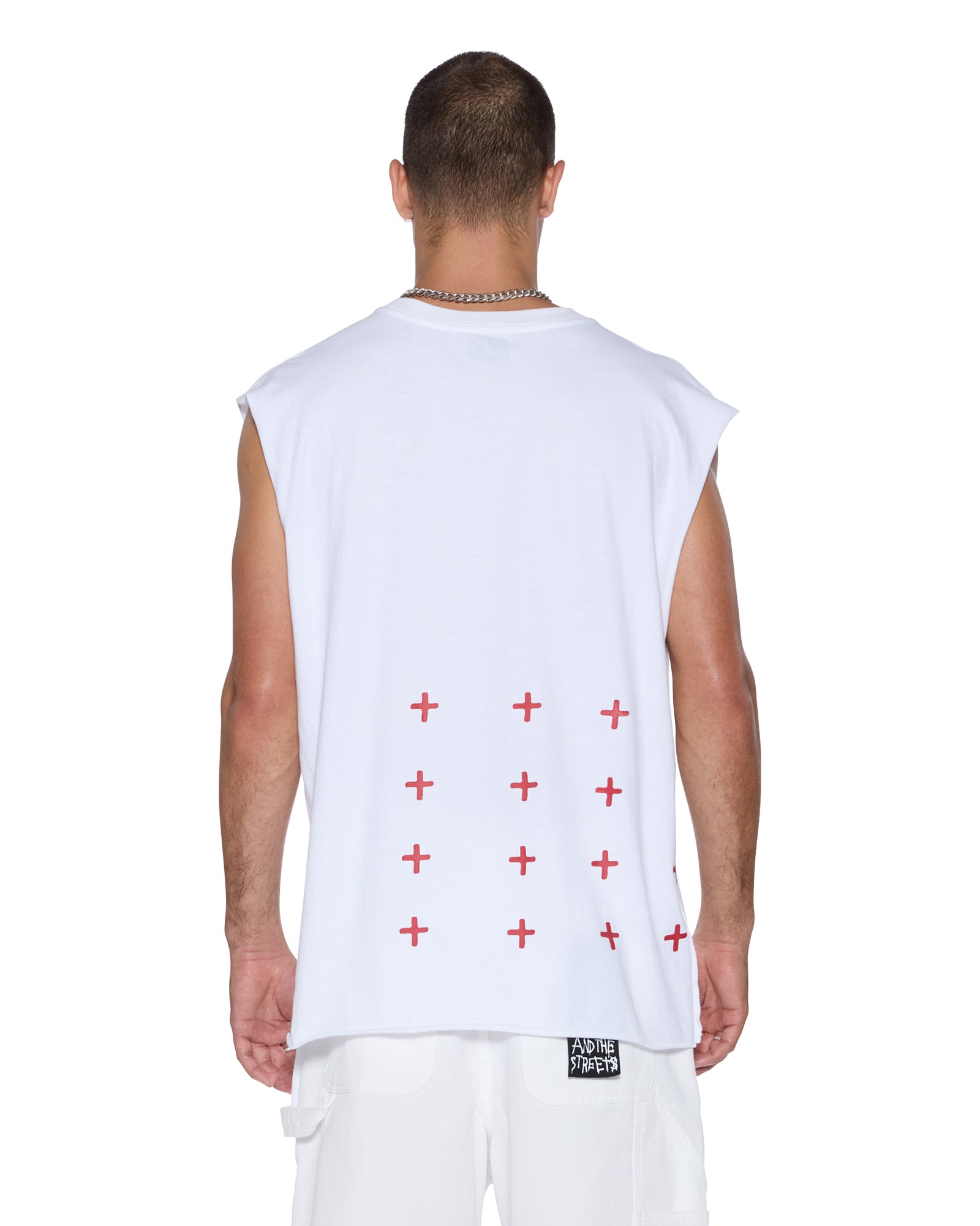 KINGDOM CUT OFF BIGGIE TEE WHITE