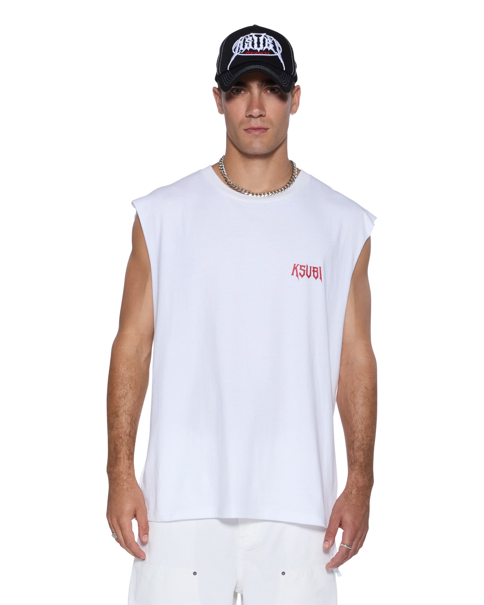 KINGDOM CUT OFF BIGGIE TEE WHITE - Image 2