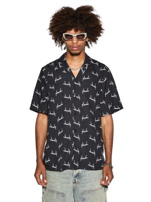 SKRIPT RESORT SS SHIRT BLACK