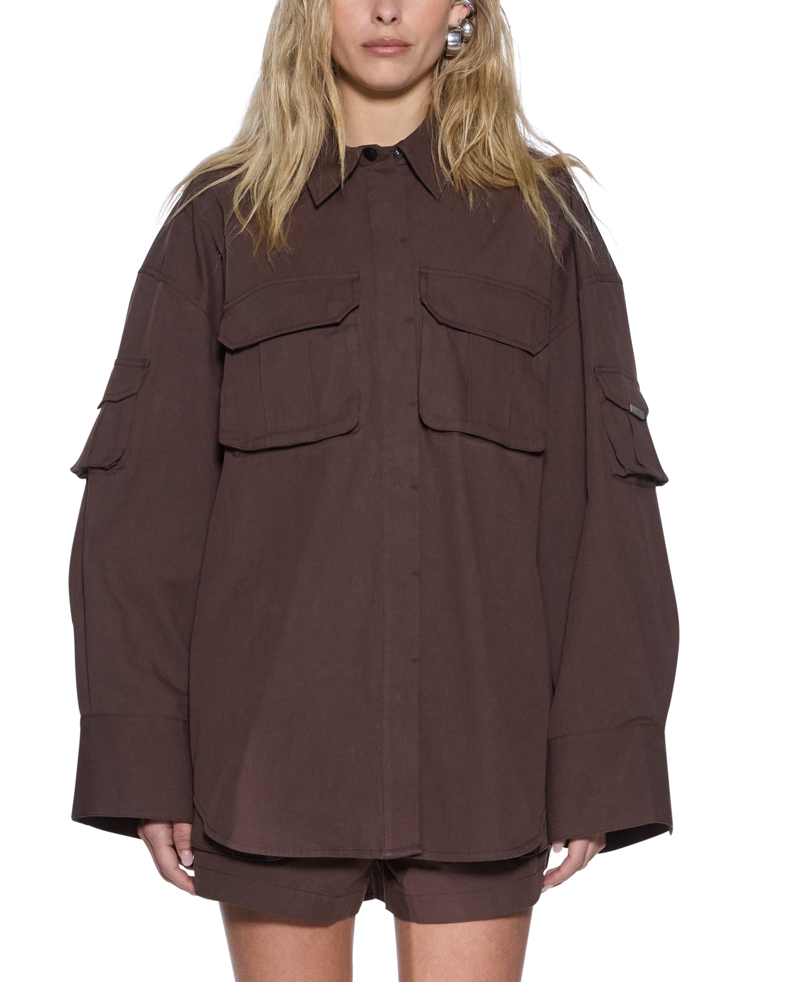 ASTRA LS CARGO SHIRT CHOCOLATE - Image 3