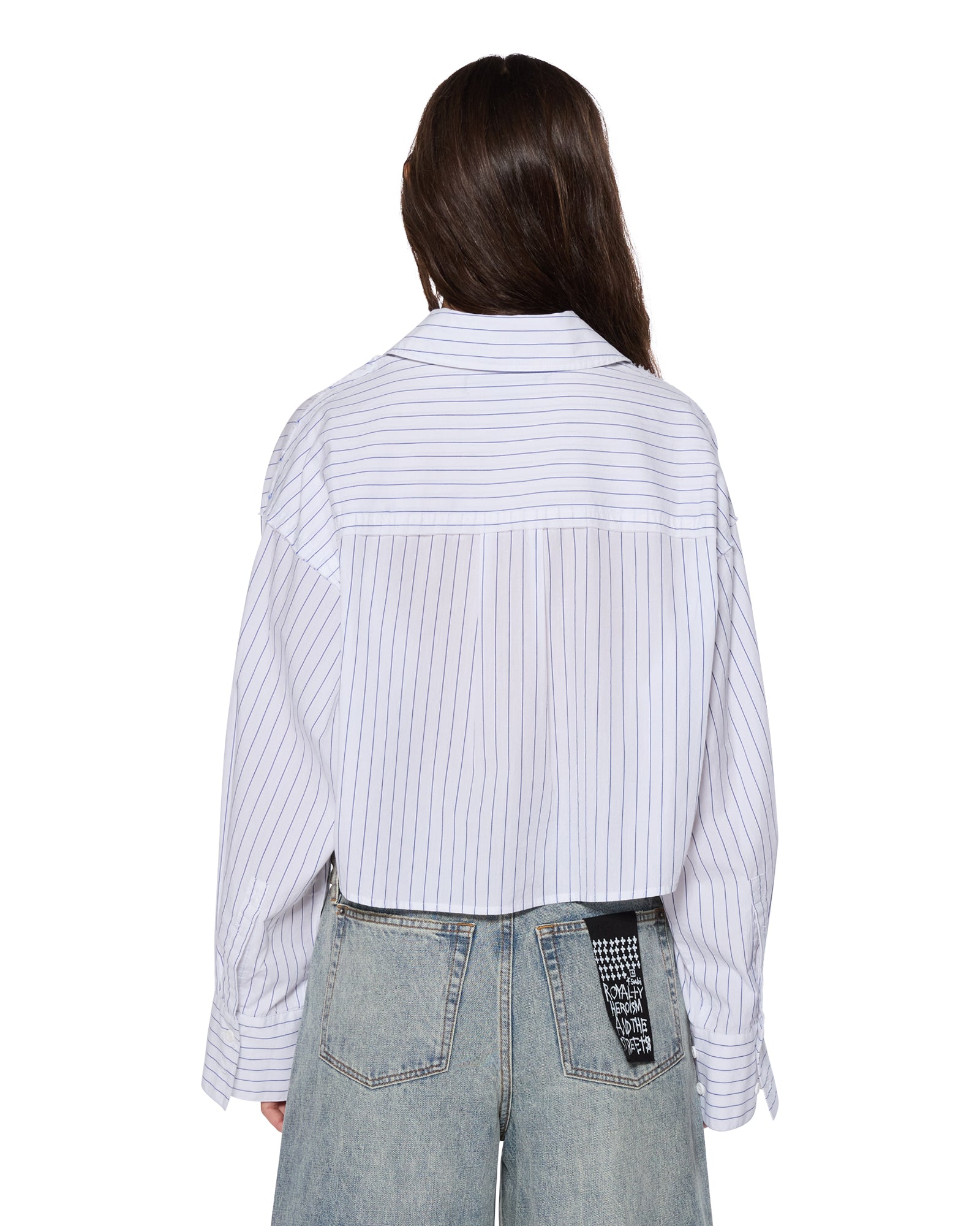 CROPPED ASTRA LS SHIRT BLUE STRIPE - Image 3