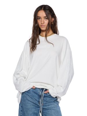 SOTT BOYFRIEND LS TEE VINTAGE WHITE