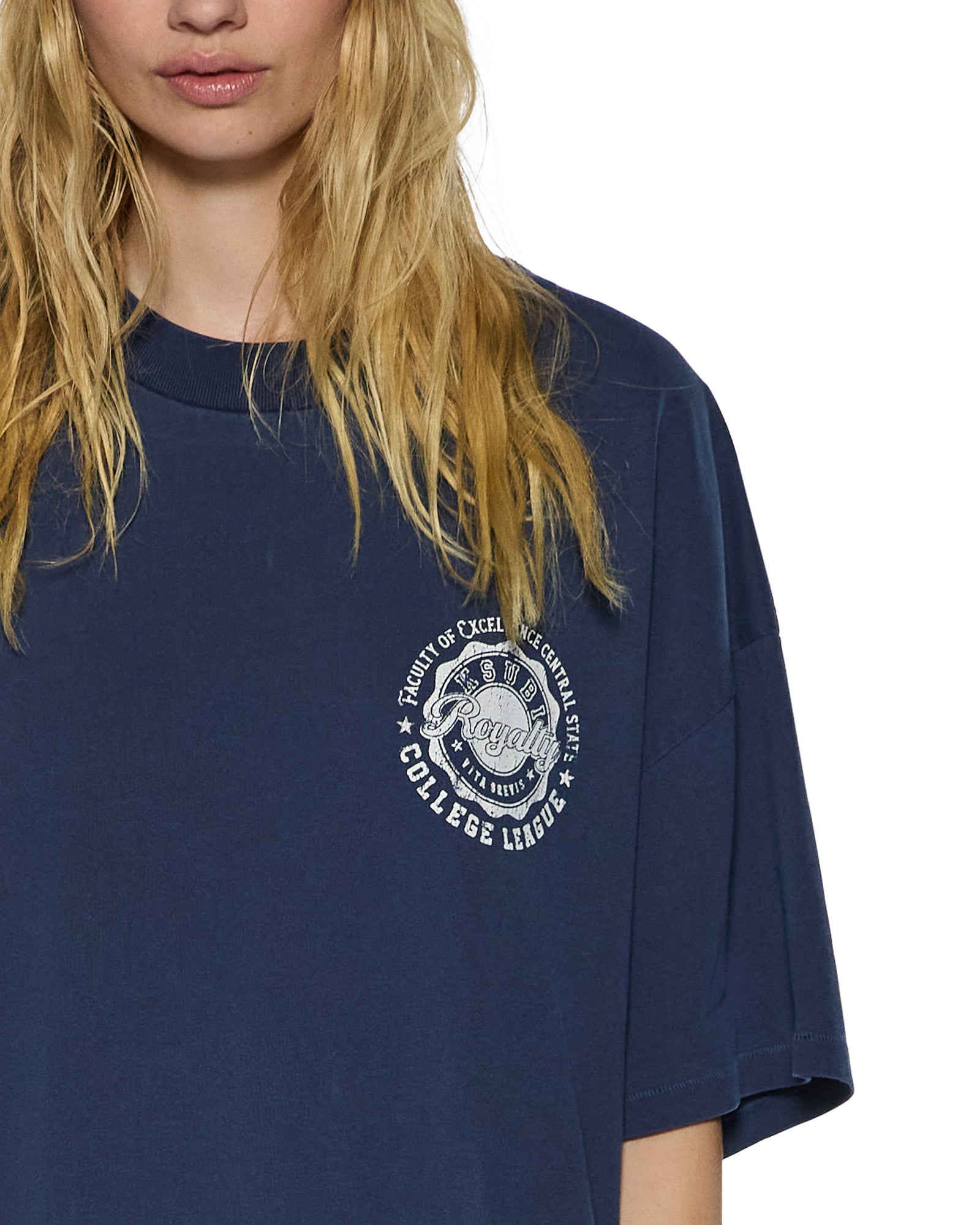 STACKS BOYFRIEND SS TEE INK BLUE - Image 4