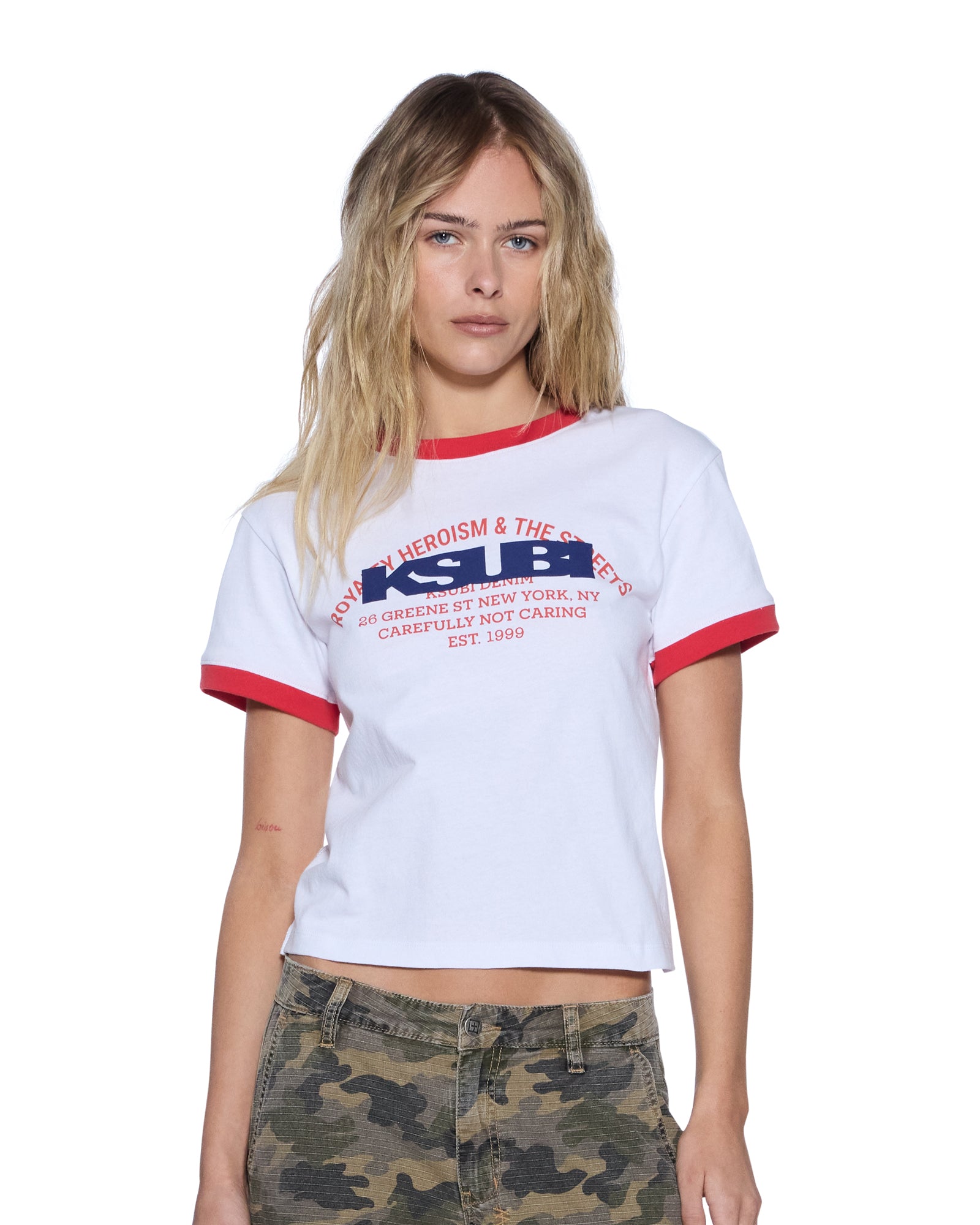 VARSITY SHRUNKEN SS TEE WHITE - Image 4