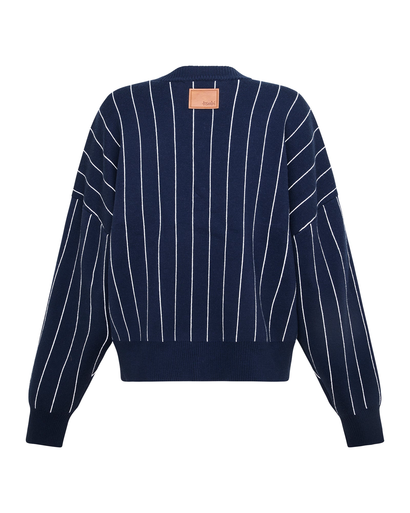 DEAN CARDIGAN NAVY PINSTRIPE - Image 7