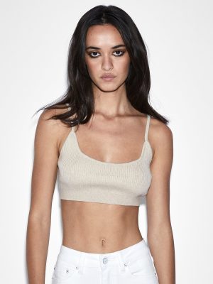 KNIT BRALETTE OAT